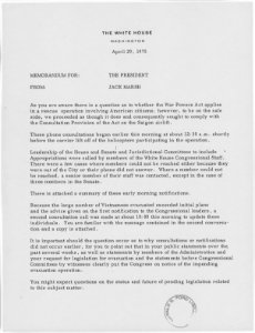 Memorandum from Jack (John) Marsh, Counsellor to the President, to President Gerald R. Ford Concerning Consultation... - NARA - 186719