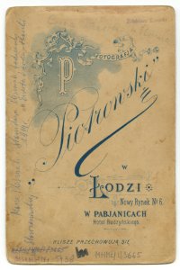MMŁ, fotografia portret., „A. Piotrowski”, I-3665-REWERS
