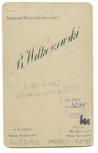 MMŁ, fotografia portret., „B. Wilkoszewski”, I-4278-REWERS