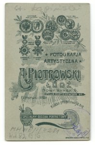 MMŁ, fotografia portret., „A. Piotrowski, I-4281-REWERS