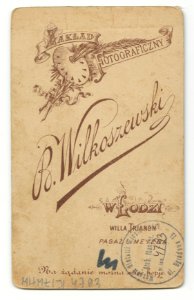MMŁ, fotografia portret., „B. Wilkoszewski”, I-4793-REWERS