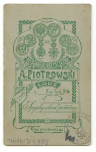 MMŁ, fotografia portret., „A. Piotrowski”, I-4795-REWERS