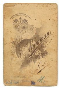 MMŁ, fotografia portret., „E. Stumman”, I-2205-REWERS