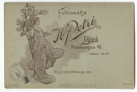 MMŁ, fotografia portret., „H. Petri”, I-4767-REWERS