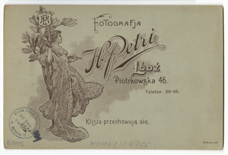 MMŁ, fotografia portret., „H. Petri”, I-4766-REWERS