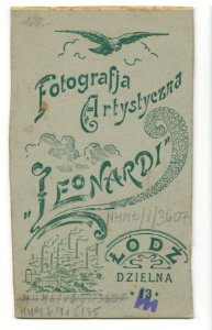 MMŁ, fotografia portret., „Leonardi”, I-3607-REWERS