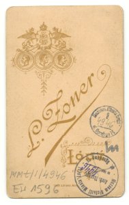 MMŁ, fotografia portret., „L. Zoner”, I-4946-REWERS