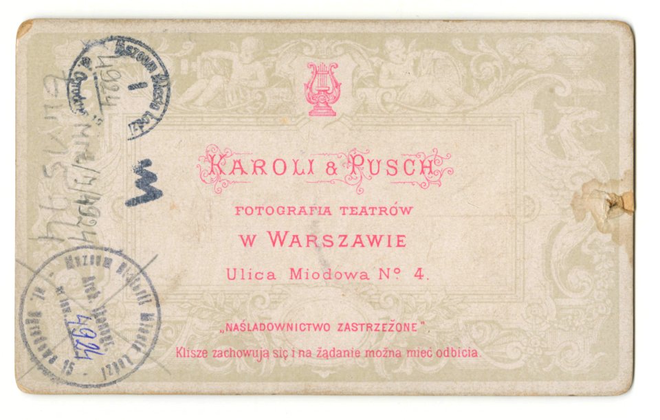 MMŁ, fotografia portret., „Karoli & Pusch”, I-4924-REWERS