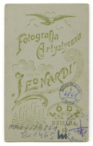 MMŁ, fotografia portret., „Leonardi”, I-4861-REWERS
