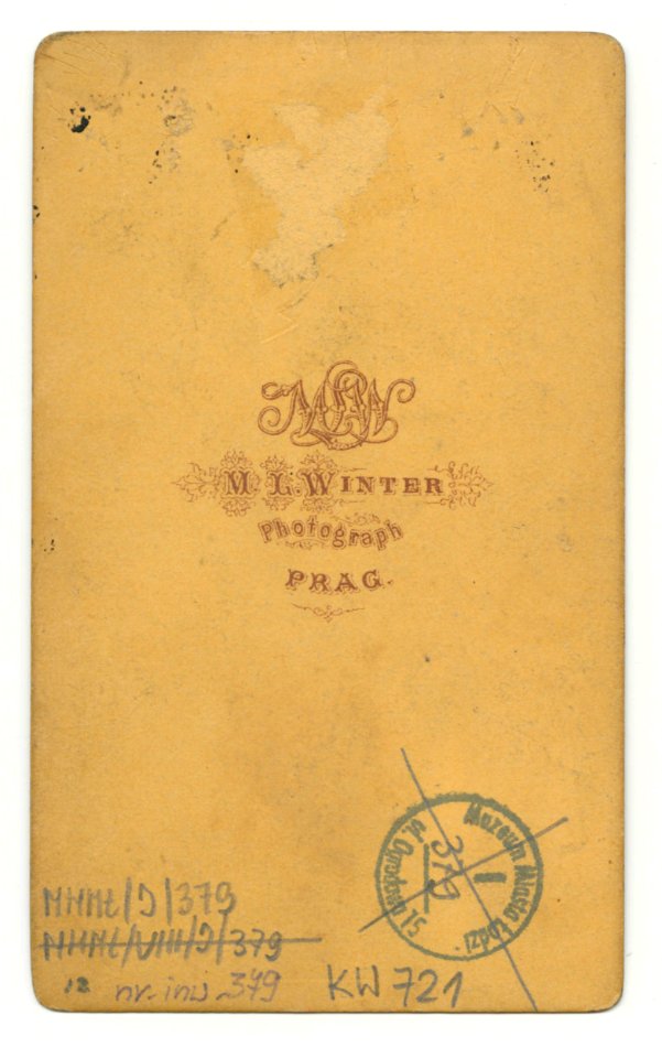 MMŁ, fotografia portret., „M. L. Winter”, I-379-REWERS