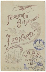 MMŁ, fotografia portret., „Leonardi”, I-4869-REWERS