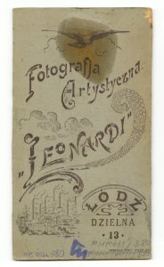 MMŁ, fotografia portret., „Leonardi”, I-380-REWERS