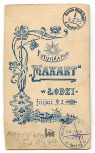 MMŁ, fotografia portret., „Makart”, I-4875-REWERS