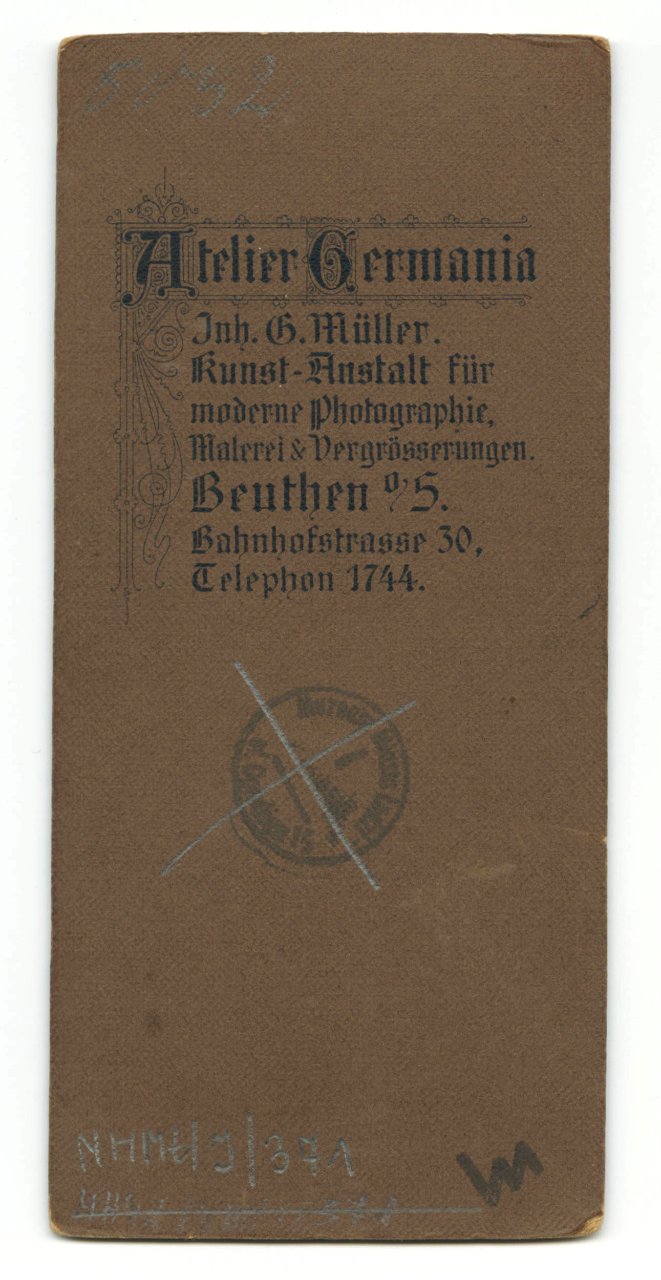 MMŁ, fotografia portret., „Atelier Germania”, I-371-REWERS