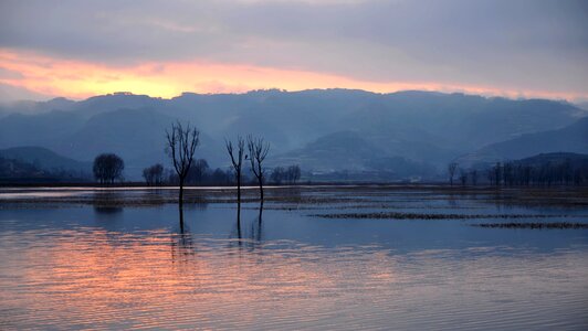 Hills twilight sunset