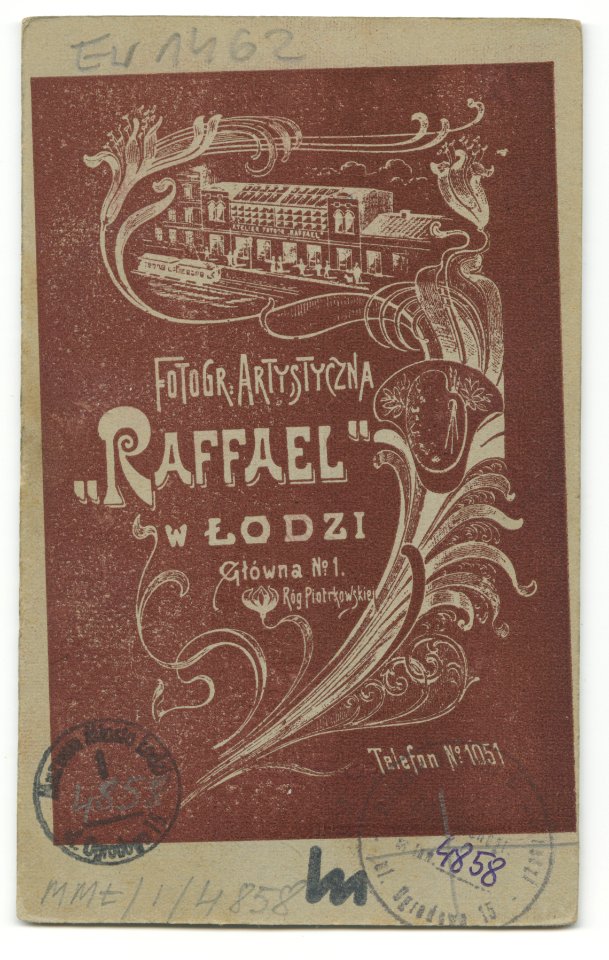 MMŁ, fotografia portret., „Raffael”, I-4858-REWERS