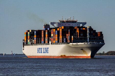 River container freighter transport photo