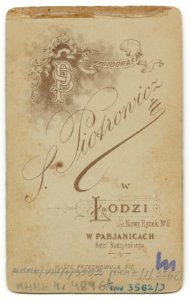 MMŁ, fotografia portret., „S. Piotrowicz”, I-3562-REWERS