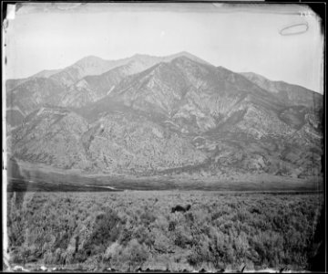 MOUNT NEBO, TAKEN IN A HURRICANE OF DUST AND WIND, UTAH - NARA - 524249 photo