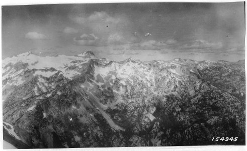 Mountains at the Head of the West Fork Wallowa River, Wallowa National Forest, 1915. - NARA - 299156
