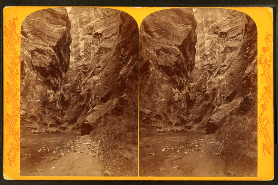 Mouth of the Narrows (looking up), by Hillers, John K., 1843-1925