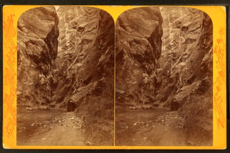Mouth of the Narrows (looking up), by Hillers, John K., 1843-1925