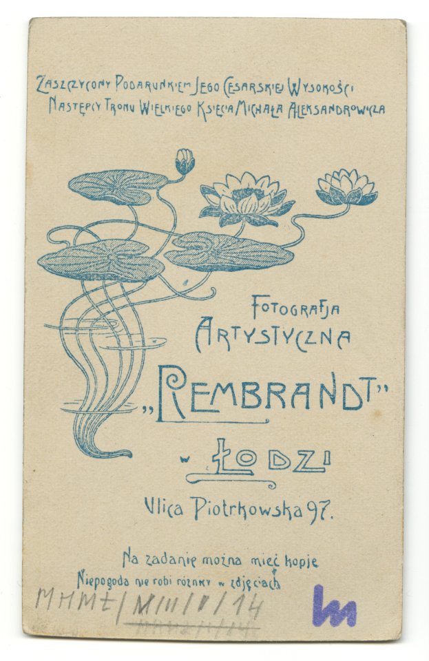 MMŁ, fotografia portret., „Rembrandt”, I-14-REWERS