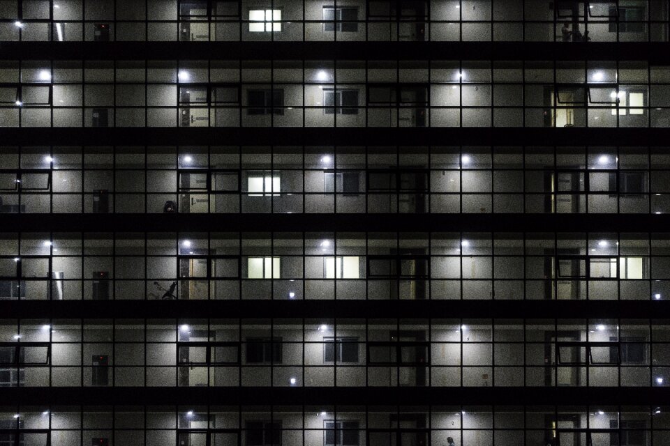 Glass symmetry tower block