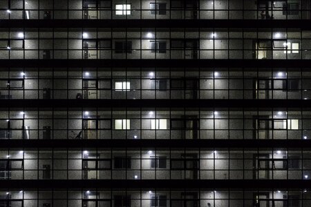 Glass symmetry tower block photo