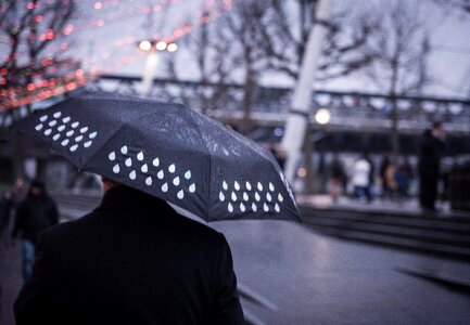 Street blur umbrella photo
