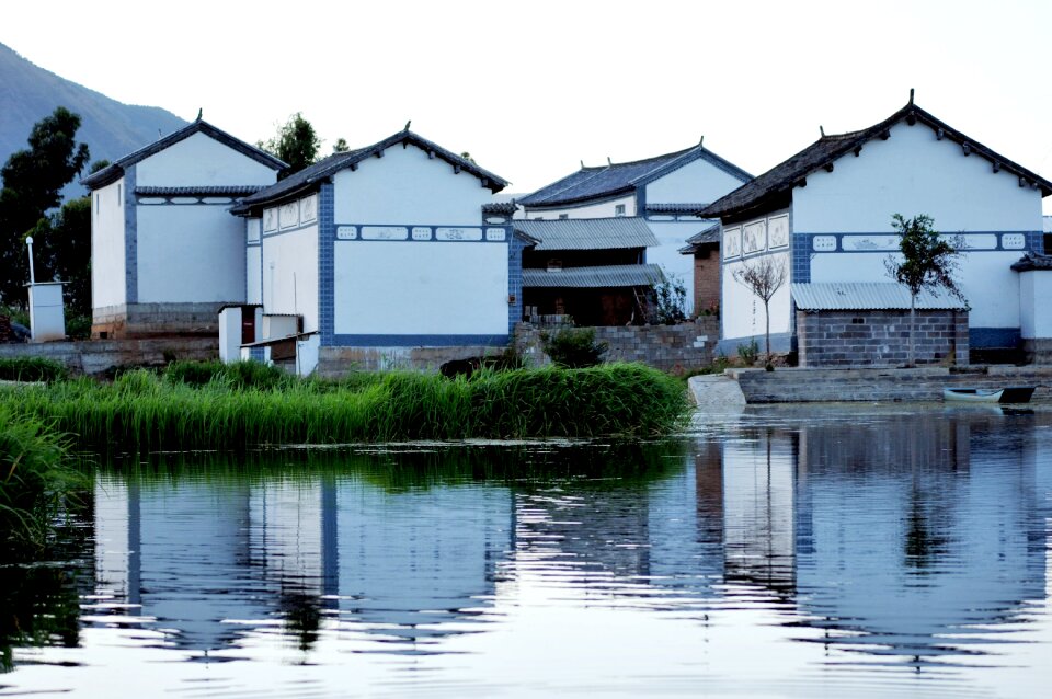 Houses reflection quiet photo