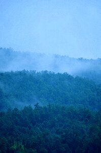 Hills fog color layer the peak