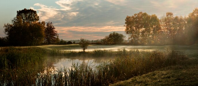 Panoramic reflection dawn
