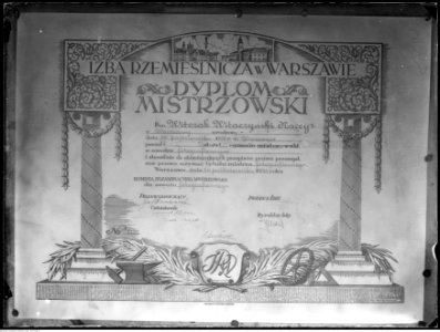 Narcyz Witczak-Witaczyński - Dyplom mistrzowski (107-1120-1)