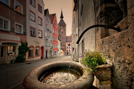 City gate tower alley photo