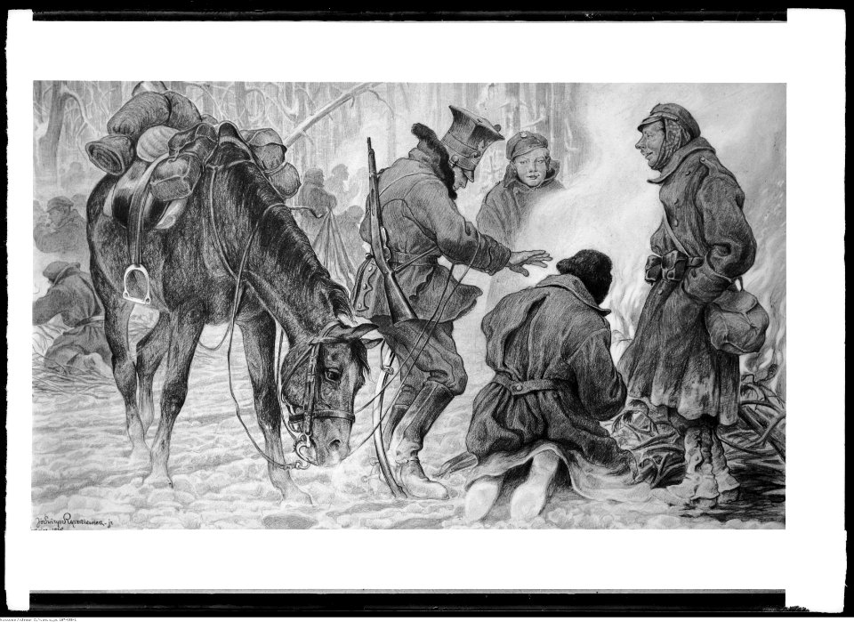 Narcyz Witczak-Witaczyński - Obraz Przy ognisku (107-958-1)
