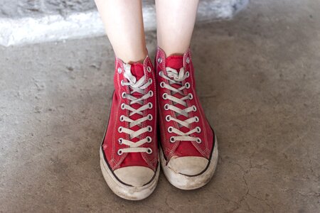 Shoes laces brown shoes photo