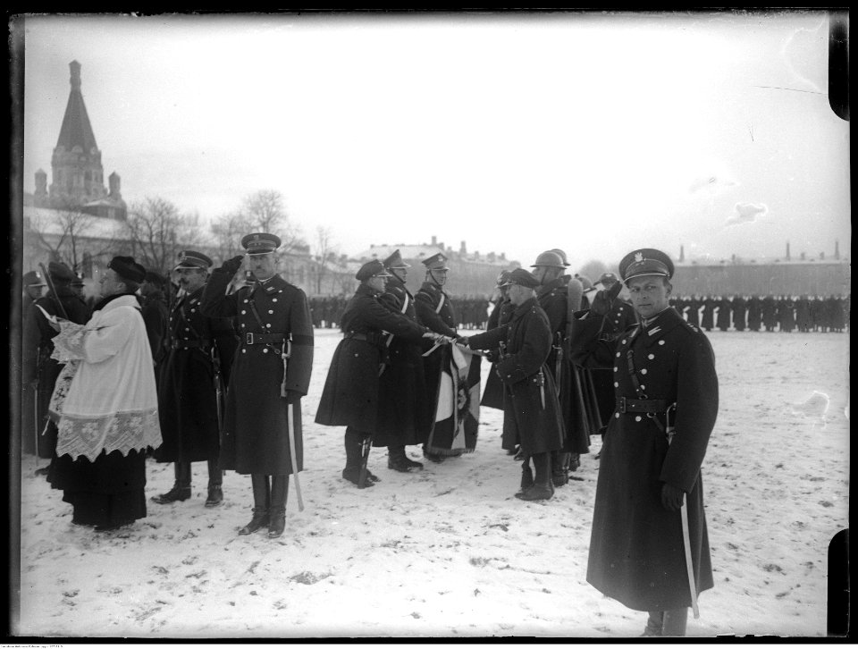 Narcyz Witczak-Witaczyński - Przysięga roczników 1904 na terenie koszar przy ulicy Huzarskiej w Warszawie (107-81-3)