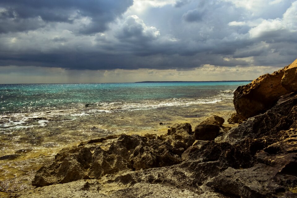 Beach clouds nature