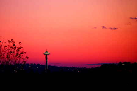 Sky trees mountain photo