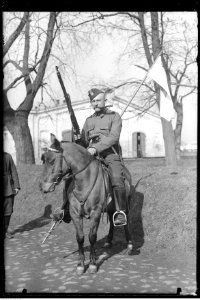 Narcyz Witczak-Witaczyński - Żołnierze 1 Pułku Szwoleżerów w koszarach przy ulicy 29 Listopada w Warszawie (107-307-2)