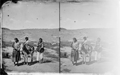 Navajoe family group. 1873 Indians - NARA - 519800