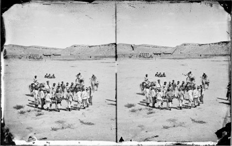 Navajoe Indian dance at Old Fort Defiance, New Mexico 1873 - NARA - 519803 photo
