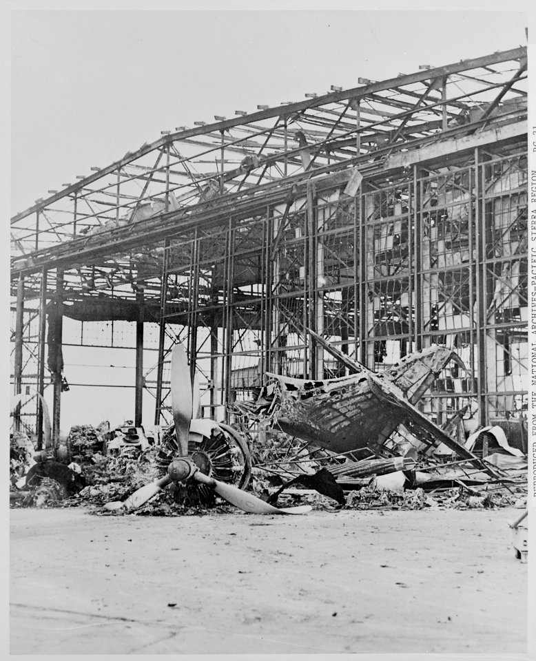 Naval photograph documenting the Japanese attack on Pearl Harbor, Hawaii which initiated US participation in World... - NARA - 296009