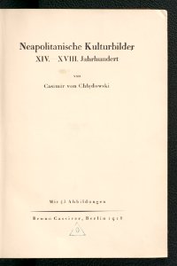 Neapolitanische Kulturbilder XIV-XVIII Jahrhundert 1918 (97310615)