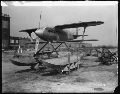 Navy's R3C-3 racer, at Naval Aircraft Factory. - NARA - 518855