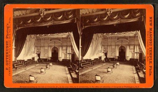 New Masonic Temple, Philadelphia. Grand Chapter room, east, by Gutekunst, Frederick, 1831-1917