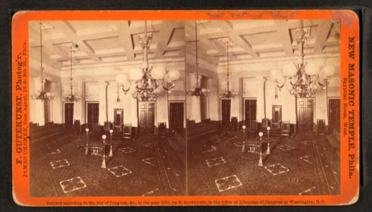 New Masonic Temple, Philadelphia. Egyptian room, west, by Gutekunst, Frederick, 1831-1917