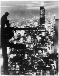 New York City at night, ca. 1935 - NARA - 541882 photo