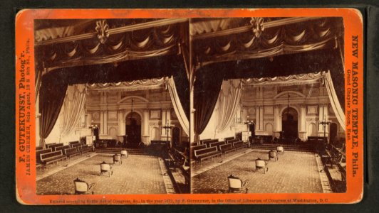 New Masonic Temple, Philadelphia. Grand Chapter room, east, by Gutekunst, Frederick, 1831-1917 2